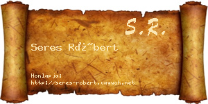 Seres Róbert névjegykártya