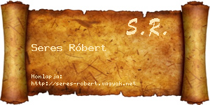 Seres Róbert névjegykártya